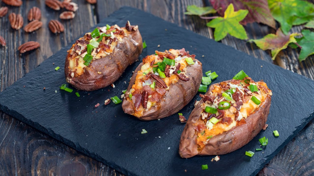 Stuffed Sweet Potatoes - Twice Baked Sweet Potatoes | Home Cooking Adventure