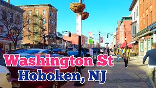 Walking on Washington Street in Hoboken, New Jersey, USA | Observer Hwy to 15th St
