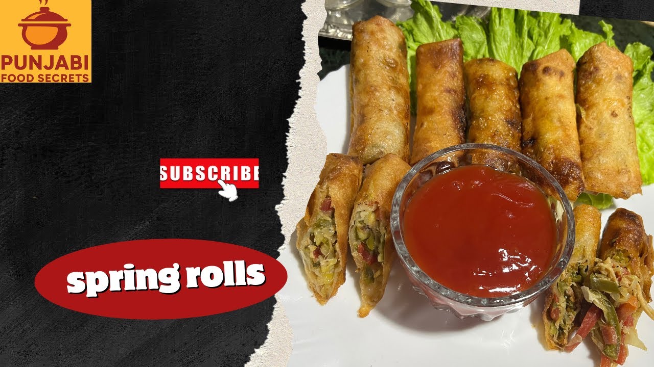 Crispy Golden Spring Rolls – Fresh, Flavorful & Perfectly Crunchy @PunjabiFoodsecrets85 #food#recipe