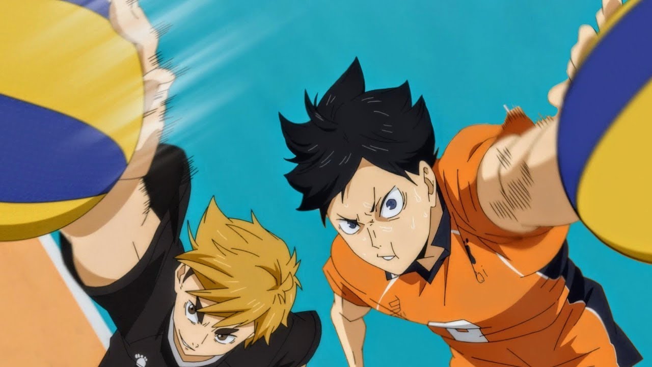 Atsumu and Kageyama starring at each other