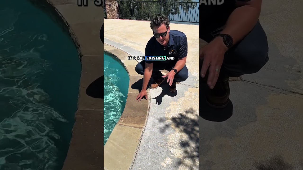 Concrete pool deck resurfacing tip for tapering into coping