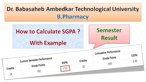 DBATU: How to calculate SGPA ? Formula#Example#Calculation.