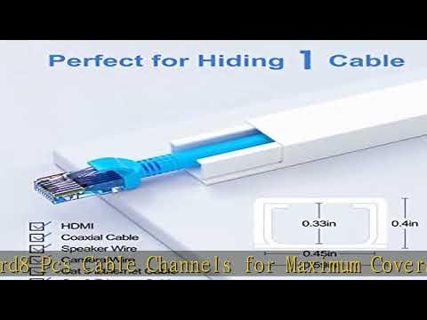 125in Cord Hider/Cover Wall - Yecaye One-Cord Channel Cable Concealer -  Easy Install Cable Management System for Max 2 Small Wires, Cable Raceway  Home