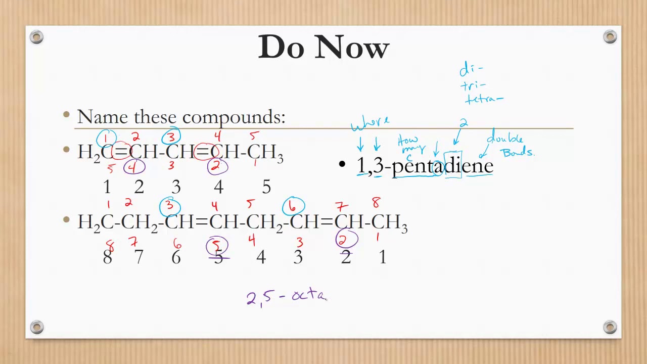 Naming Alkenes And Alkynes With Multiple Double And Triple Bonds YouTube Naming Alkenes And Alkynes With Multiple Double And Triple Bonds YouTube