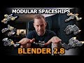 Low Poly Modular Spaceships in Blender 2.8