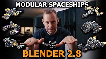 Low Poly Modular Spaceships in Blender 2.8
