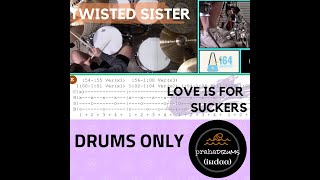 Twisted Sister Love is for Suckers (Drums Only) Play Along by Praha Drums Official (10.c)