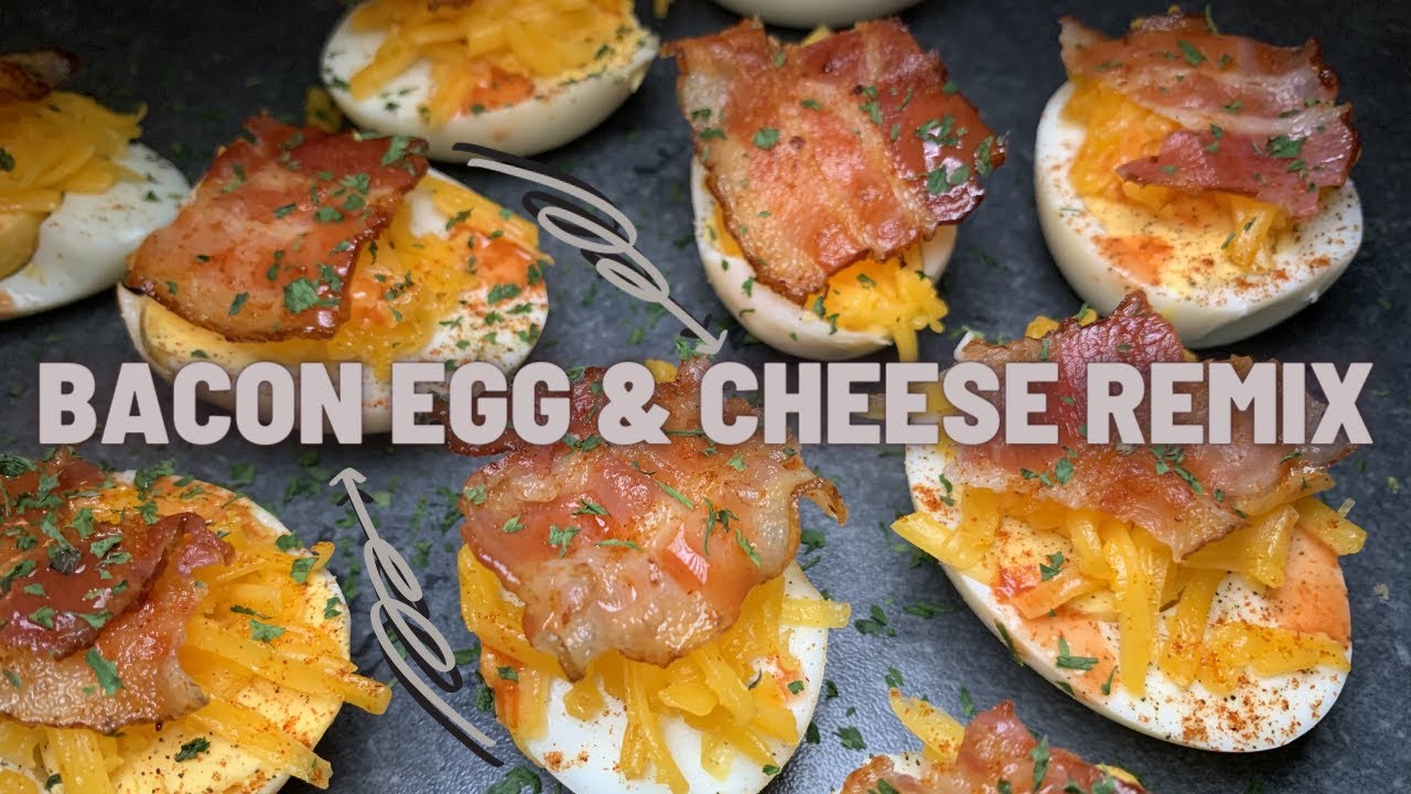 AIR FRIED BOILED EGGS W/ BACON & CHEESE YouTube