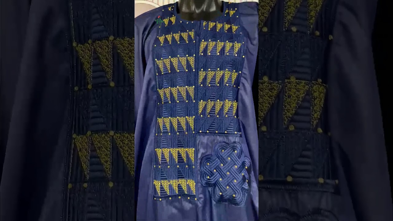 HDAfricanDress African Clothes For Men Bazin Dark Blue Embroidery Clothing 3 PCS Dress Dashiki Wear