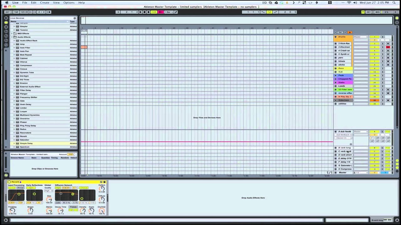Ableton Master Template: send/return effect chains | Ableton Tutorial | Ultimate Master Template