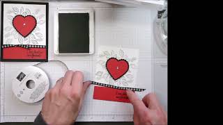 project = Heart Card w foliage highlights