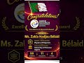 Ms. Zakia Hadjou Bélaid | Excellence in Research Award |University of Tlemcen|Algeria#womeninscience
