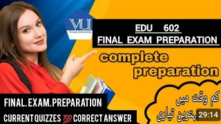Edu 602 | final exam preparation| 💯 repeated quiz |💯 correct answer|#edu602 |#finalexam2024 |#qiuz3