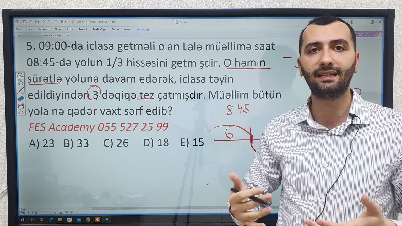 SAAT MƏSƏLƏLƏRİ / İMTAHANDA OLMUŞ SUAL TİPLƏRİ / AĞABƏYLİ İSAMƏDDİN