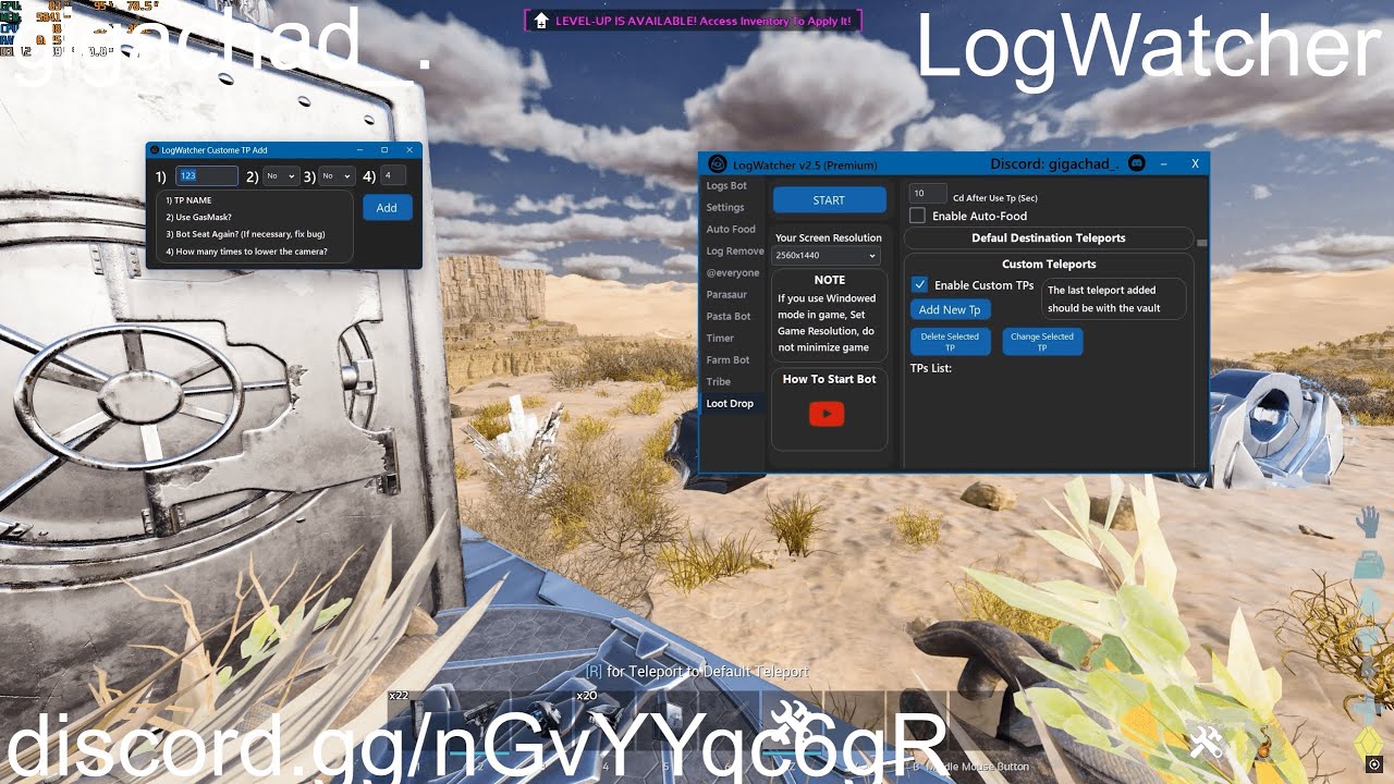 LogWatcher ARK ASA || UPDATE 2.5 || CUSTOM TPS FOR LOOT DROP BOT || V2 ...