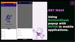 .NET Maui Apps | How to use Bottom Sheet popup to display information in MAUI Mobile applications.