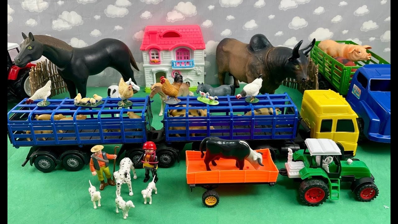 TRUCK, TRACTOR, COW, OX, GOAT, SHEEP, HORSE / CAMINHÃO, TRATOR, VACA, BOI, CABRA, CAVALO