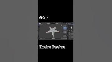 Star in blender using checker deselect #3d #star #blender3d  #blender #blendertips #select #loop