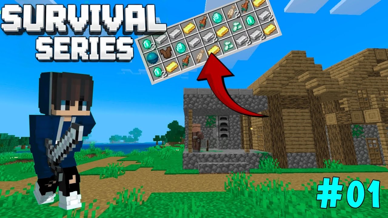 Minecraft PE Survival Series Ep 1 in 1.21.1 🔥 | I Found A Village With ...
