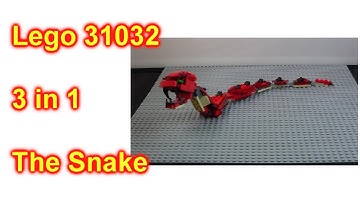 Lego 31032 Red Creature 3 in 1 The Snake Time Lapse Build and Animation