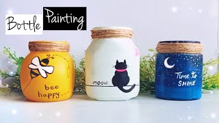 Jar Painting Ideas | Glass Bottle Painting | Glass Jar Painting Ideas