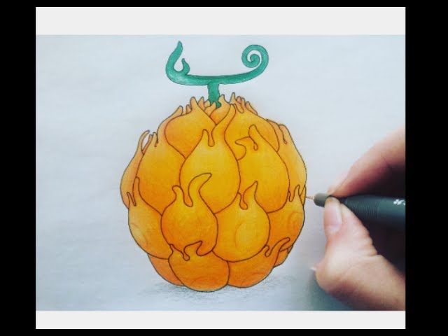 How to Draw Mera Mera no Mi - Drawing One Piece Fruit - #StayHome and Draw  #WithMe 