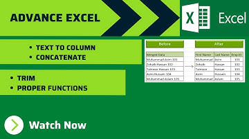 How to convert text into columns in Urdu/Hindi | Concatenate | Trim | Proper Functions in MS Excel