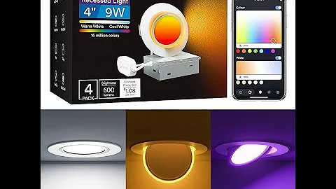 Lumary 4 Inch Smart Gimbal Recessed Lighting Ultra with 2200k Night Light