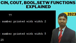 Christo Ananth - Output using cout, Input with cin, Type bool, setw - Object Oriented Programming
