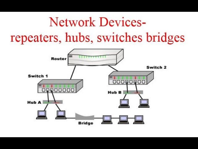 Network Devices- repeaters, hubs, switches bridges 