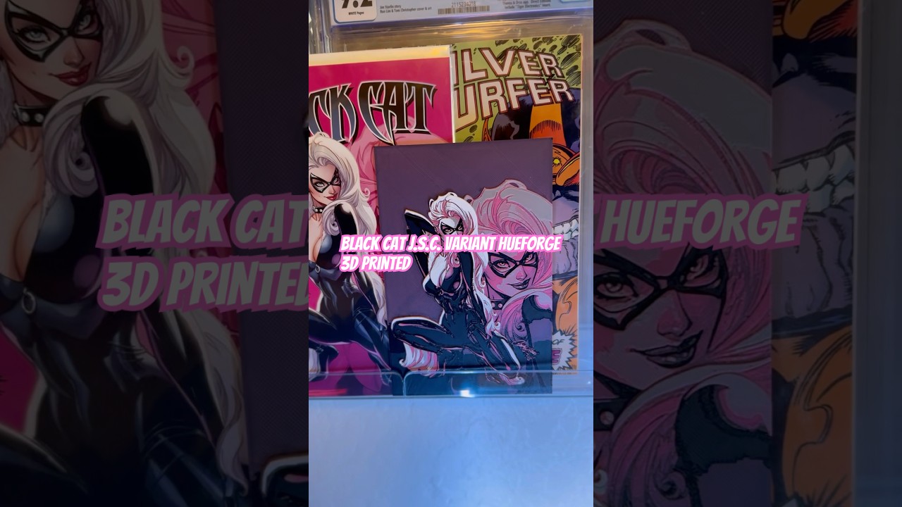 Black Cat Issue 1 from J. Scott Campbell Variant cover hueforge. marvel 