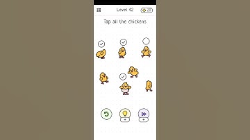 Hit the brain level 42 walkthrough Solution.