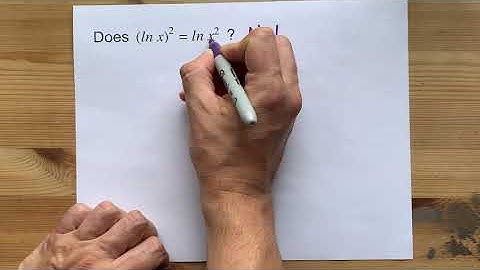 Does (ln x)^2 = ln x^2 ?