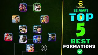 Top 5 Best 2 AMF Formation In eFootball 2024 || Best Formation eFootball 2024