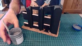 How to make textured paint for foamboard buildings and ruins