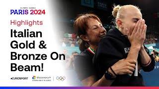 HUGE EMOTIONS FOR ITALY AS SIMONE BILES BEATEN ON THE BEAM 🇮🇹🤌 | #Paris2024 #Olympics