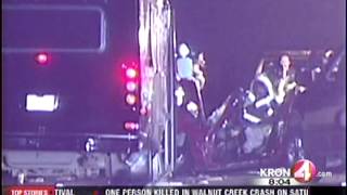 1 Dead, 10 Hurt In CarParty Bus Crash On Highway 101