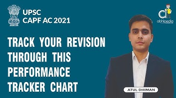 UPSC CAPF 2021 | Track your revision through performance analysis chart | BY Atul dhiman sir