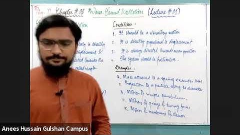 XI Physics | Chap 08 Lecture 01 | Simple Harmonic Motion | Engr. Muhammad Zaeem