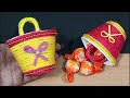 DIY Cute Woolen Basket - Coffee Cup and Wool craft - Easy Basket Making