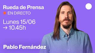 Rueda de prensa de Pablo Fernandez