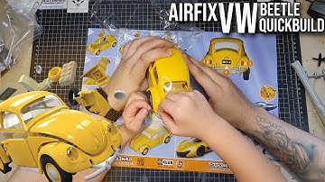 3 year old shows me how to build Airfix QuickBuild VW Beetle!