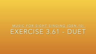 Exercise 3.61 - Music for Sight Singing