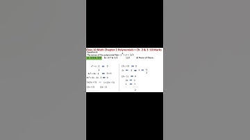 Polynomials Class 10 Math Chapter 2 MCQ 6#shorts