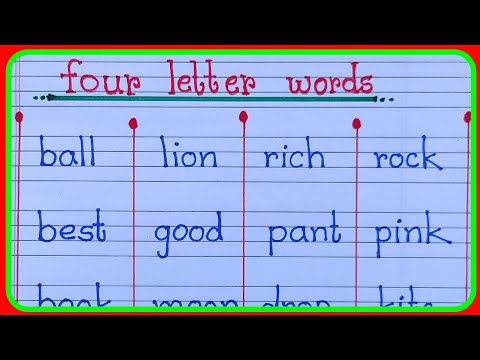 four letter words |4 letter words|four letter words in English |4 letter  word - YouTube
