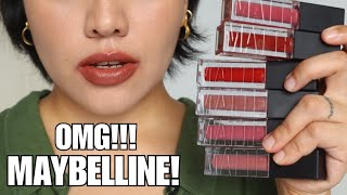 Maybelline Matte Color Sensational Lipsticks: Lip Swatches, Live Swatches, Review