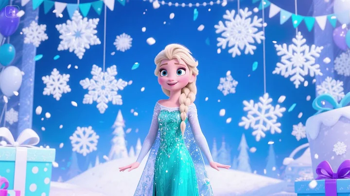 Elsa’s Snowflake Birthday Surprise – A Magical Winter Party with Her Daughter ❄️🎂✨