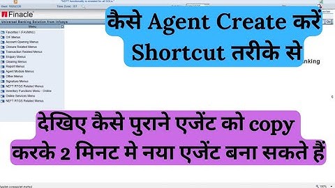 Create New Agent Shortcut Method | Copy a Agent