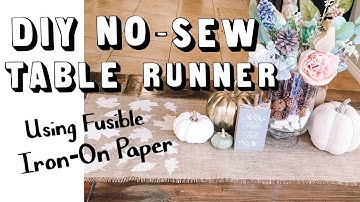 Easy no-sew Table Runner-- How to use Wonder Under