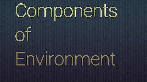 Major Components of ENVIRONMENT, Natural and Biotic Environment,  Ch. 1 Environment Class 7 GEOGRAPH